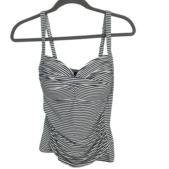 Niptuck Sorrento Stripe Joanne Tankini 2-Piece Navy/White Stripes US Size 10 - Picture 5 of 15